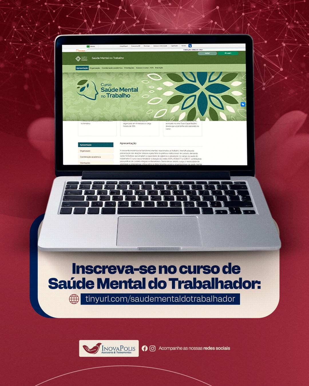 Inscreva-se no curso Saúde Mental do Trabalhador